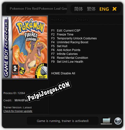 Entrenador liberado a Pokemon Fire Red/Pokemon Leaf Green [v1.0.4]