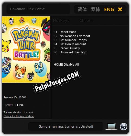 Pokemon Link: Battle!: Cheats, Trainer +6 [FLiNG]