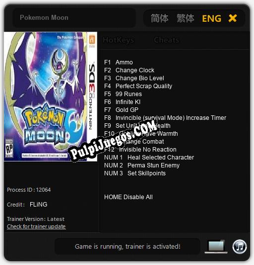 Pokemon Moon: Trainer +15 [v1.6]