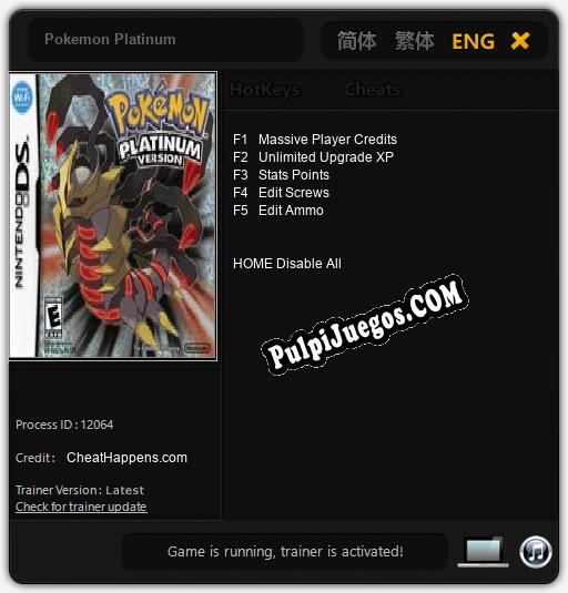 Entrenador liberado a Pokemon Platinum [v1.0.2]