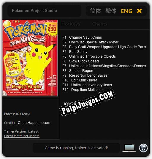 Pokemon Project Studio: Cheats, Trainer +12 [CheatHappens.com]