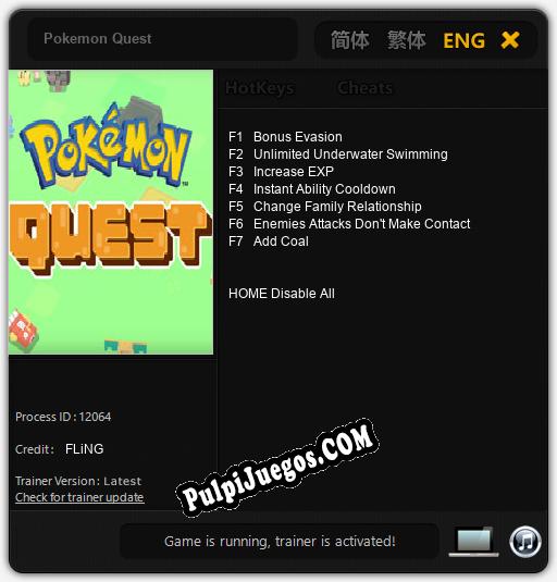 Pokemon Quest: Cheats, Trainer +7 [FLiNG]