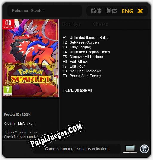 Entrenador liberado a Pokemon Scarlet [v1.0.9]