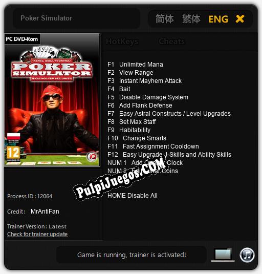 Entrenador liberado a Poker Simulator [v1.0.9]