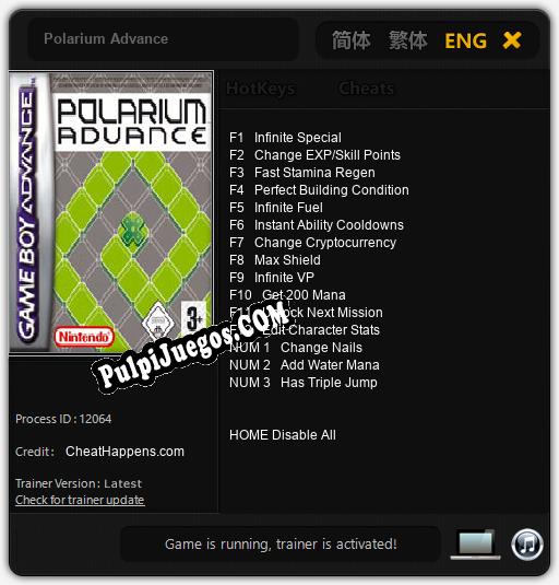 Entrenador liberado a Polarium Advance [v1.0.9]