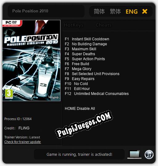 Entrenador liberado a Pole Position 2010 [v1.0.2]