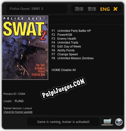 Entrenador liberado a Police Quest: SWAT 2 [v1.0.2]