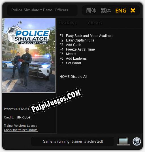 Police Simulator: Patrol Officers: Cheats, Trainer +7 [dR.oLLe]