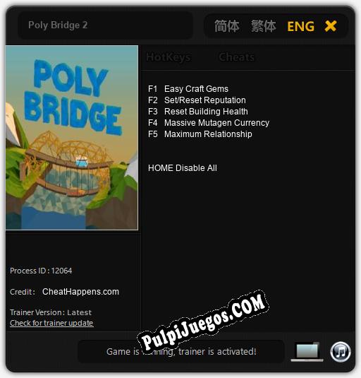 Entrenador liberado a Poly Bridge 2 [v1.0.3]