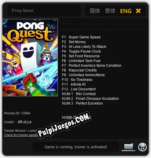 Pong Quest: Treinador (V1.0.32)