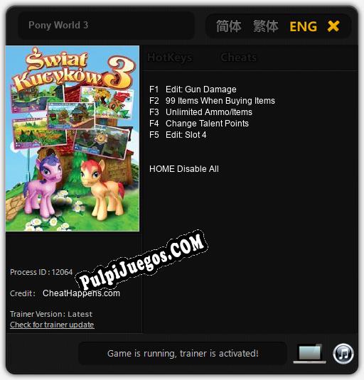 Pony World 3: Cheats, Trainer +5 [CheatHappens.com]