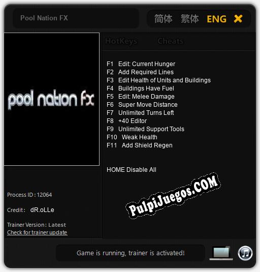 Pool Nation FX: Trainer +11 [v1.3]