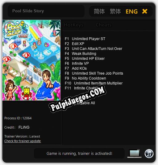 Entrenador liberado a Pool Slide Story [v1.0.8]