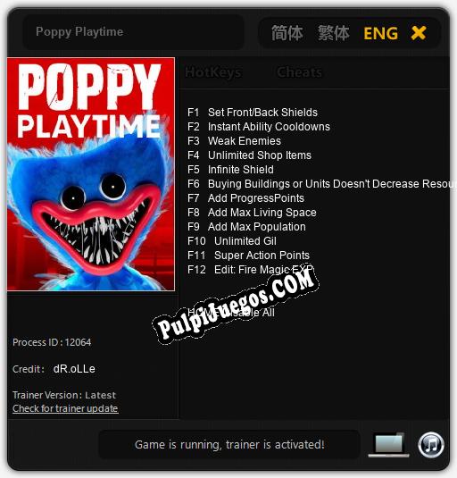 Poppy Playtime: Cheats, Trainer +12 [dR.oLLe]