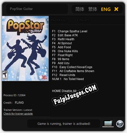 PopStar Guitar: Cheats, Trainer +13 [FLiNG]