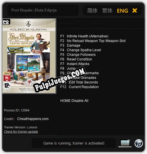 Port Royale: Zlota Edycja: Trainer +12 [v1.6]