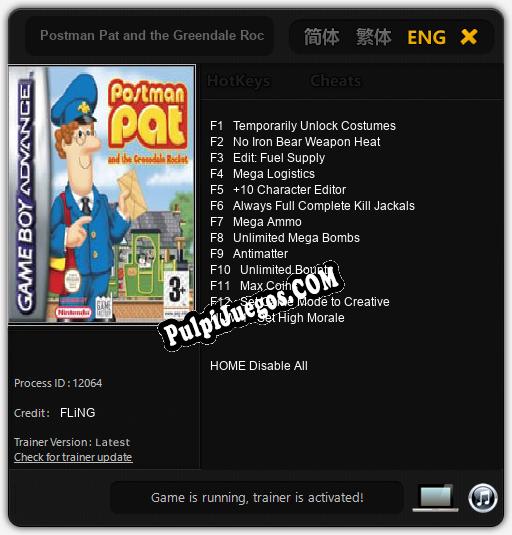 Entrenador liberado a Postman Pat and the Greendale Rocket [v1.0.7]