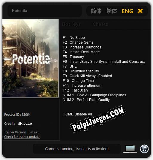 Potentia: Treinador (V1.0.62)