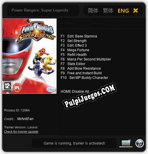 Power Rangers: Super Legends: Cheats, Trainer +10 [MrAntiFan]