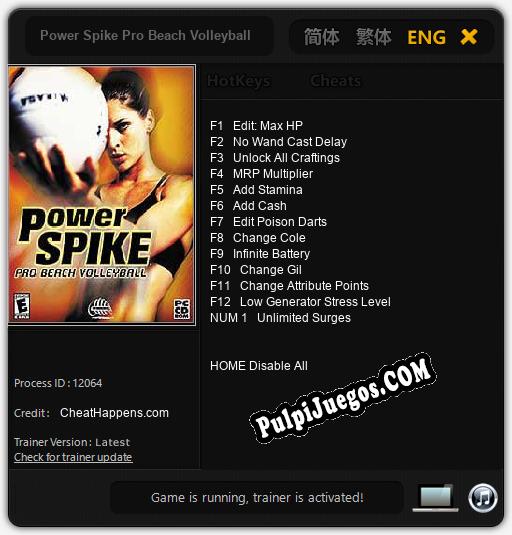 Power Spike Pro Beach Volleyball: Treinador (V1.0.76)