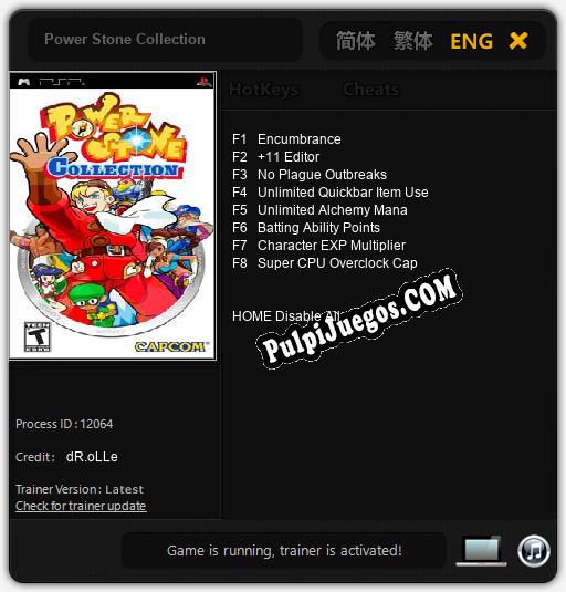 Power Stone Collection: Cheats, Trainer +8 [dR.oLLe]