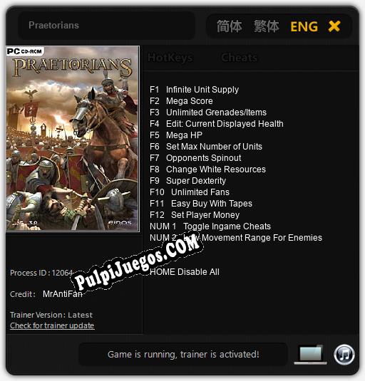 Entrenador liberado a Praetorians [v1.0.9]