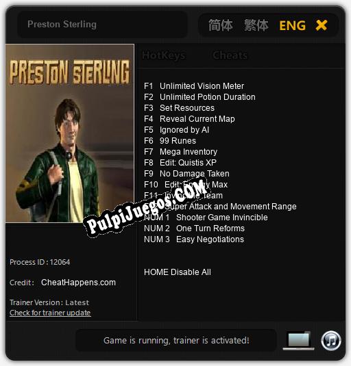 Preston Sterling: Treinador (V1.0.6)