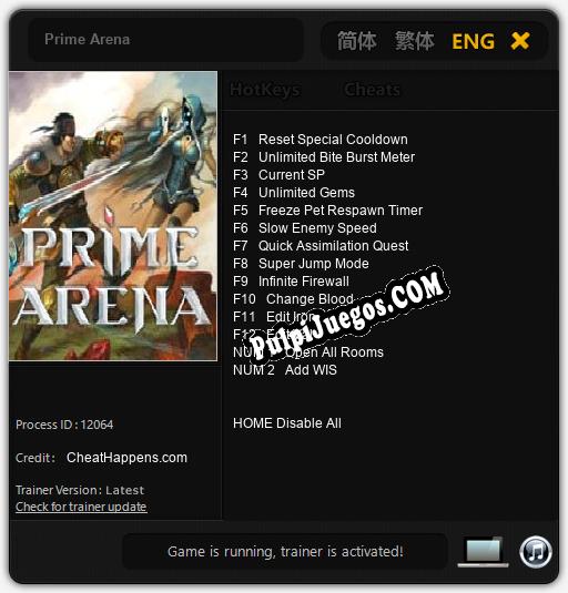 Prime Arena: Treinador (V1.0.7)