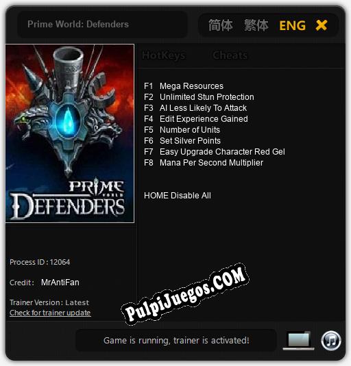 Prime World: Defenders: Cheats, Trainer +8 [MrAntiFan]