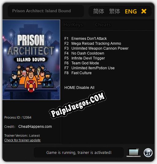 Entrenador liberado a Prison Architect: Island Bound [v1.0.6]