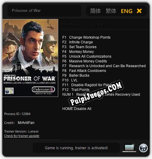 Prisoner of War: Treinador (V1.0.83)