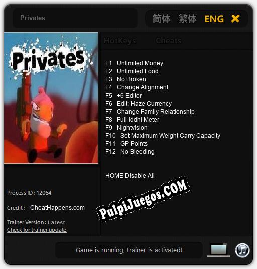 Privates: Treinador (V1.0.78)