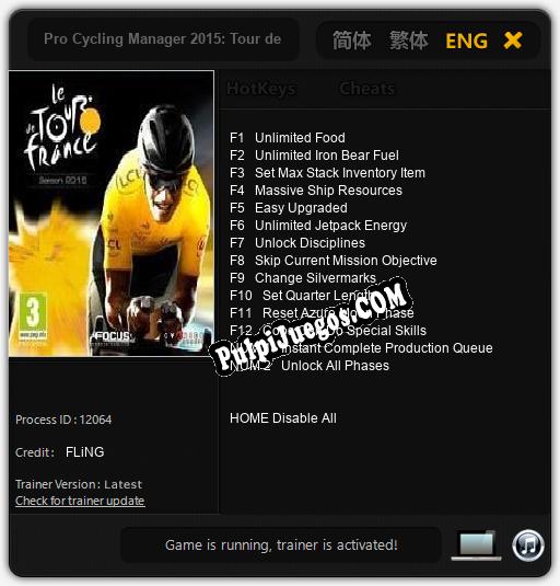 Pro Cycling Manager 2015: Tour de France: Trainer +14 [v1.1]