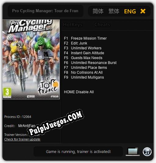 Pro Cycling Manager: Tour de France 2010: Treinador (V1.0.67)