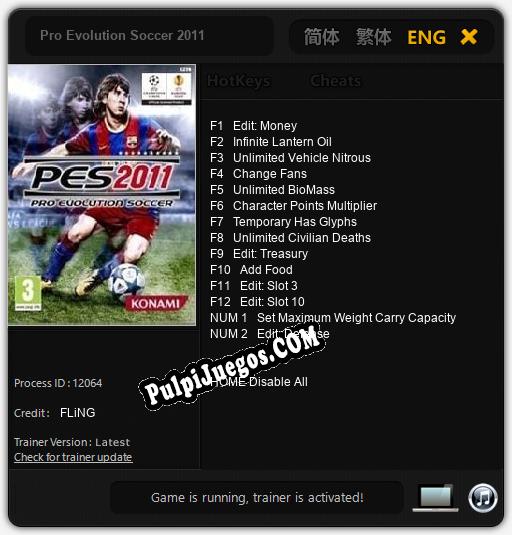 Entrenador liberado a Pro Evolution Soccer 2011 [v1.0.9]