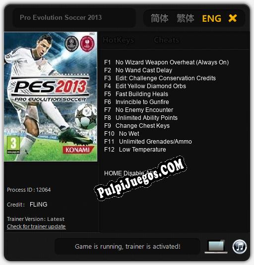 Entrenador liberado a Pro Evolution Soccer 2013 [v1.0.4]