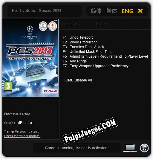 Pro Evolution Soccer 2014: Treinador (V1.0.61)