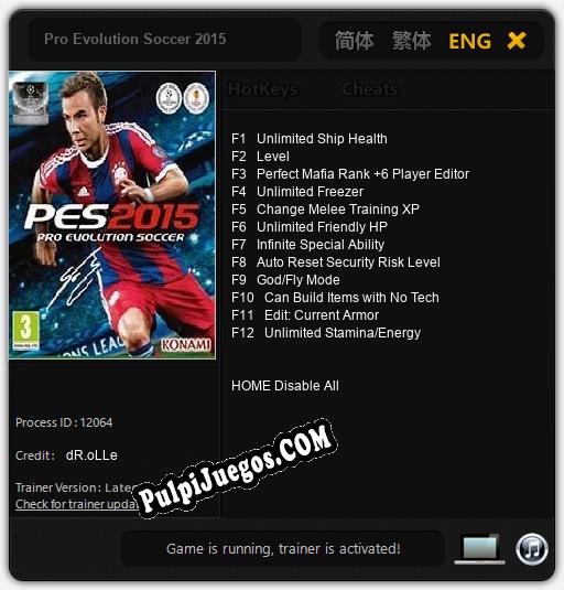 Pro Evolution Soccer 2015: Treinador (V1.0.12)