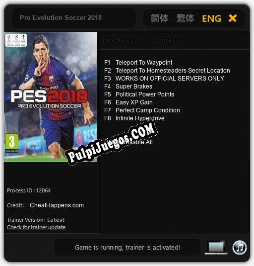 Entrenador liberado a Pro Evolution Soccer 2018 [v1.0.4]