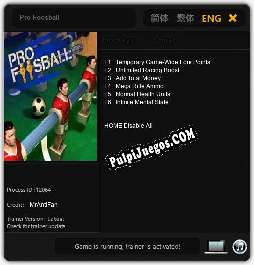 Entrenador liberado a Pro Foosball [v1.0.6]