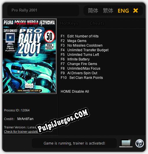 Entrenador liberado a Pro Rally 2001 [v1.0.9]