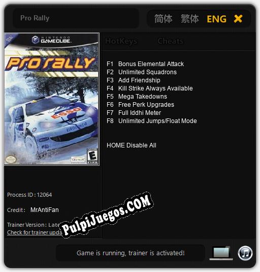 Pro Rally: Cheats, Trainer +8 [MrAntiFan]