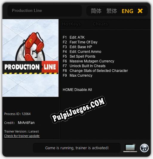 Production Line: Trainer +9 [v1.9]