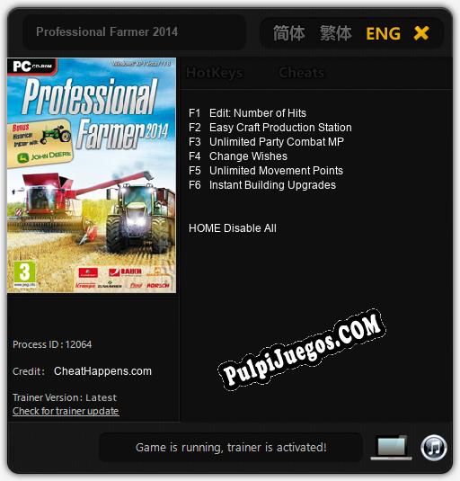 Professional Farmer 2014: Cheats, Trainer +6 [CheatHappens.com]