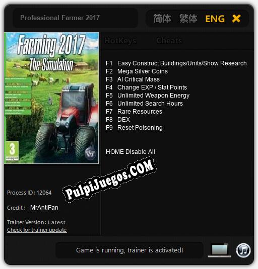 Professional Farmer 2017: Cheats, Trainer +9 [MrAntiFan]