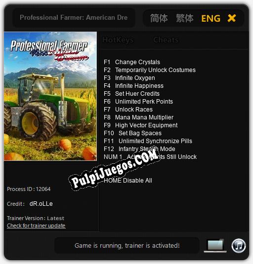 Professional Farmer: American Dream: Cheats, Trainer +13 [dR.oLLe]