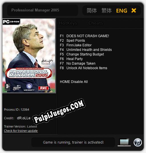 Professional Manager 2005: Treinador (V1.0.44)