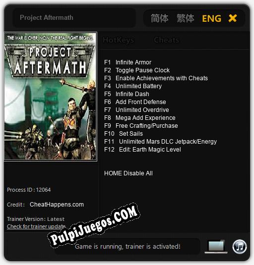 Entrenador liberado a Project Aftermath [v1.0.9]