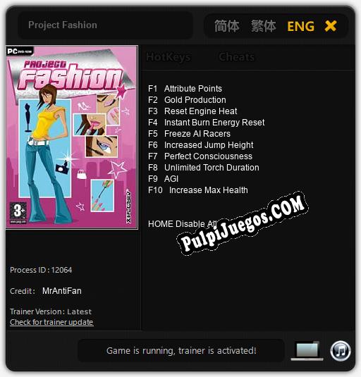 Entrenador liberado a Project Fashion [v1.0.7]