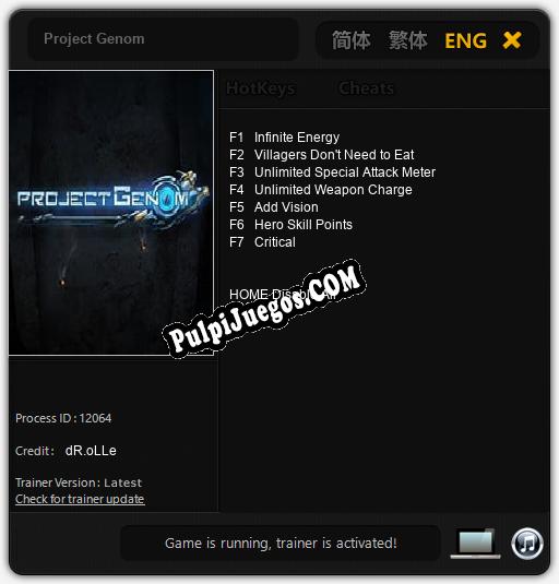 Entrenador liberado a Project Genom [v1.0.2]